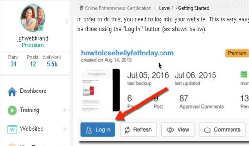 How To Earn Money Online With A Website Step 4 how to Log into Your Website 